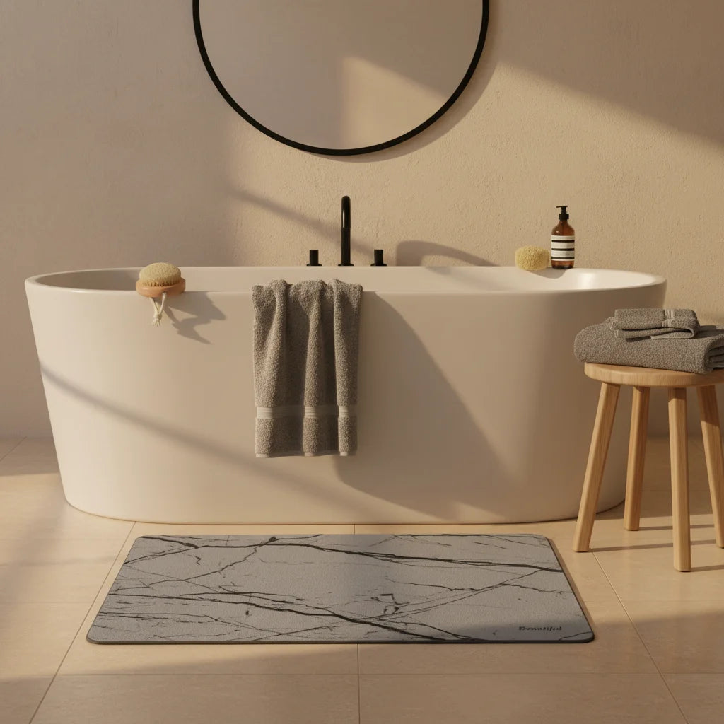 Tapis en Diatomite Marbre Gris 30x40cm