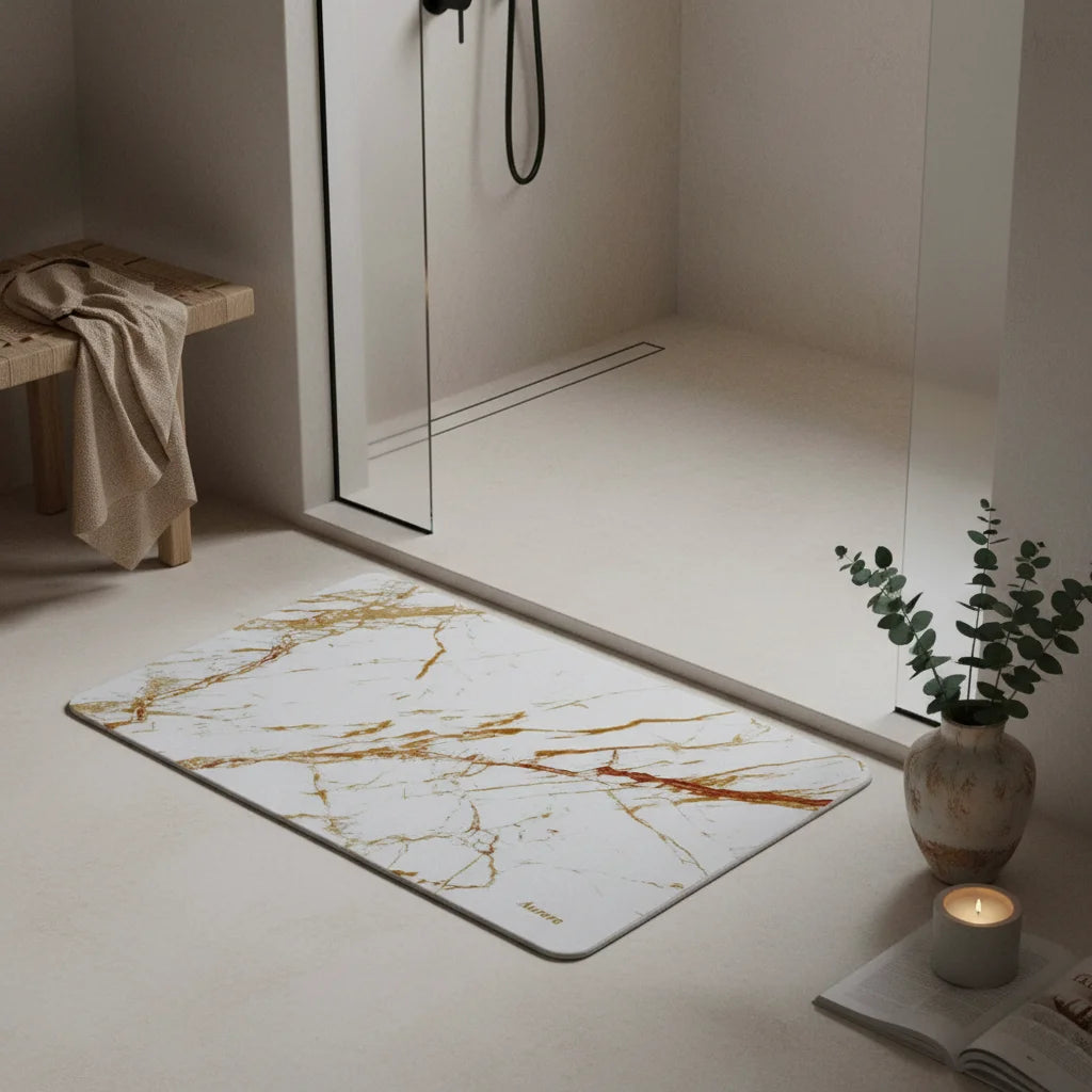 Tapis en Diatomite Marbre Doré 30x40cm