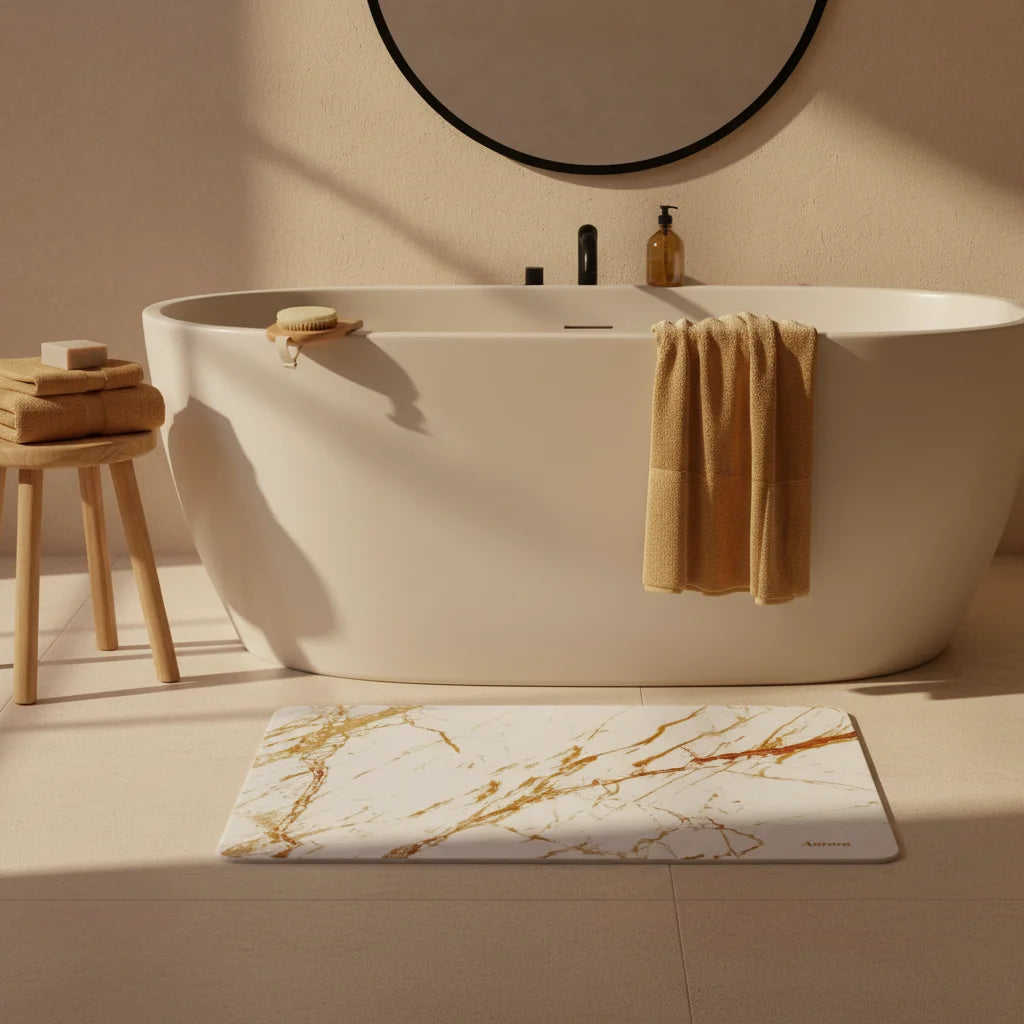 Tapis en Diatomite Marbre Doré 30x40cm