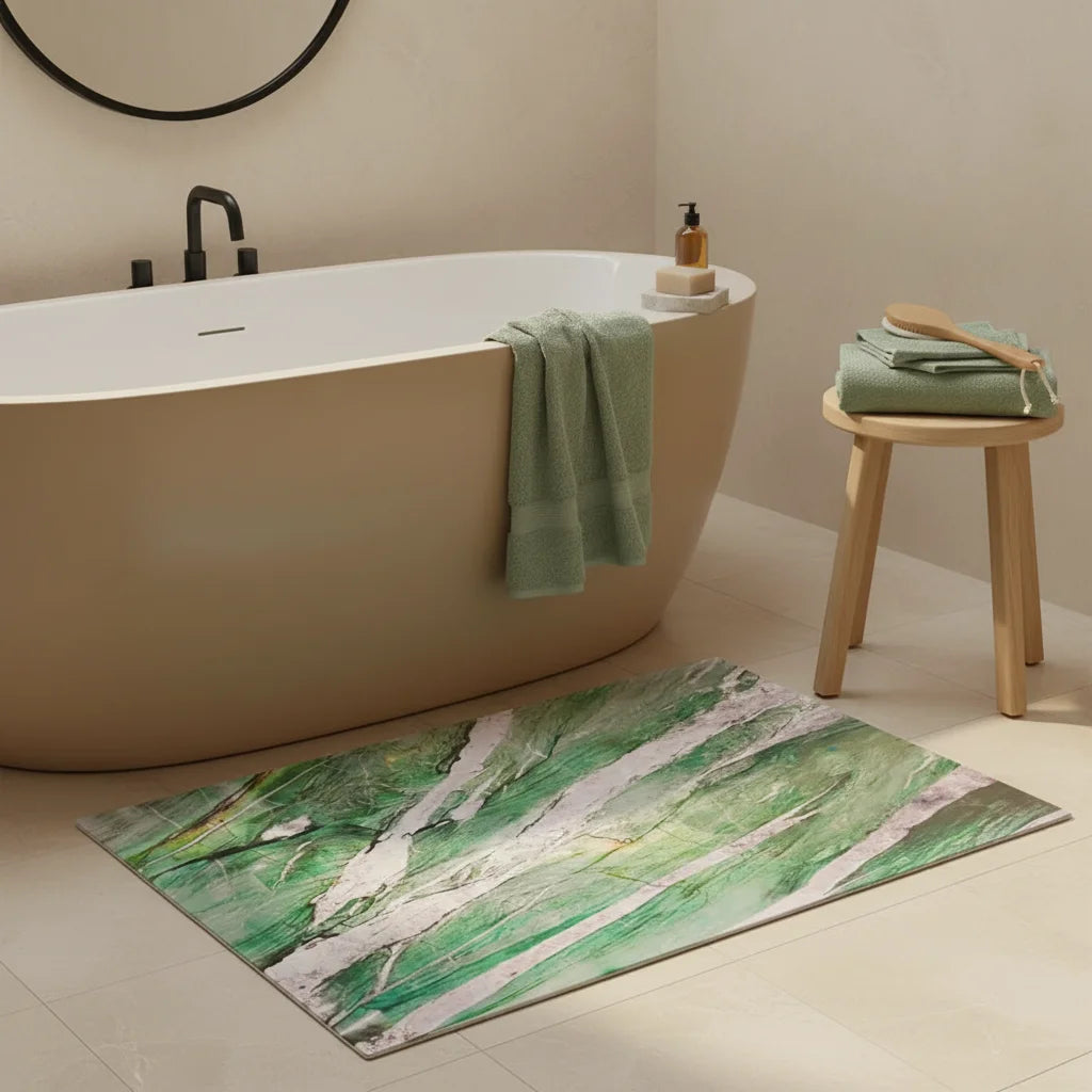 Tapis en Terre de Diatomée Souple Marbre Jade