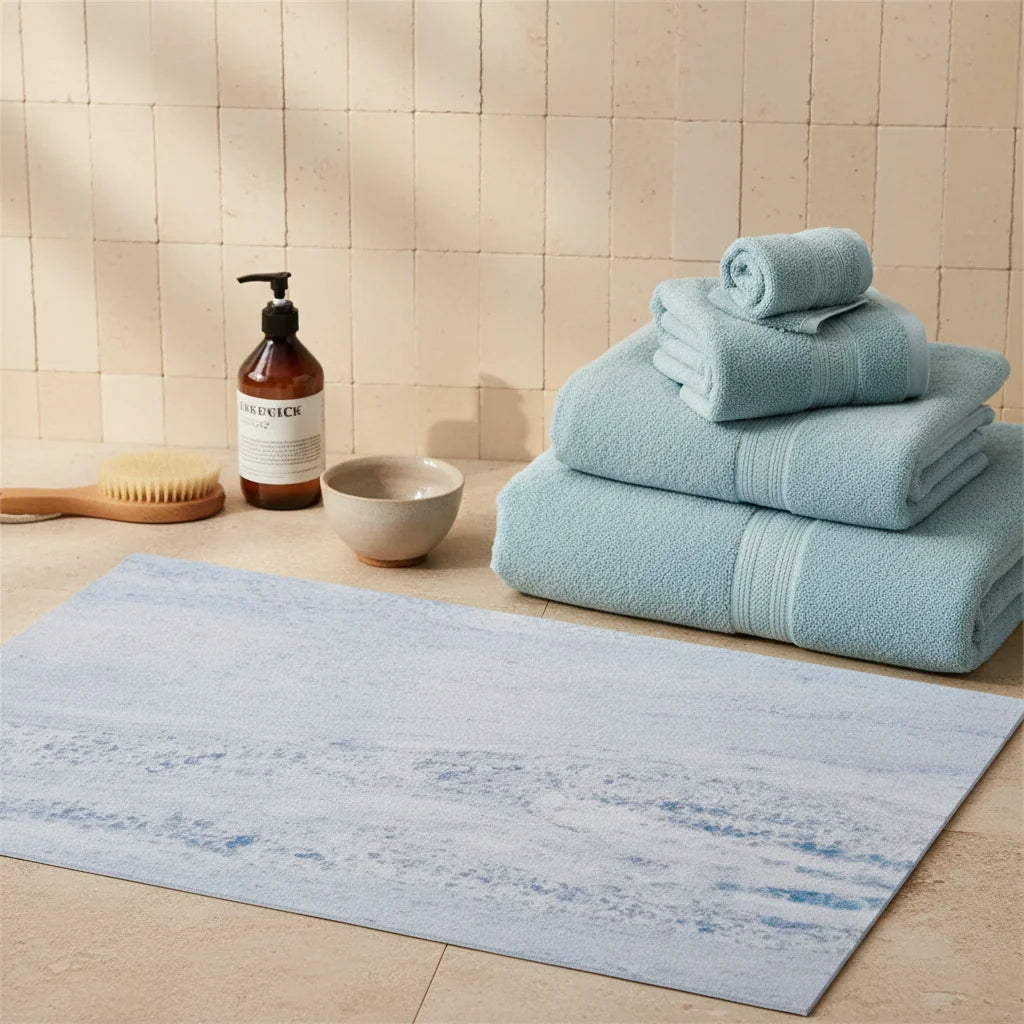 Tapis en Terre de Diatomée Souple Marbre Glacier