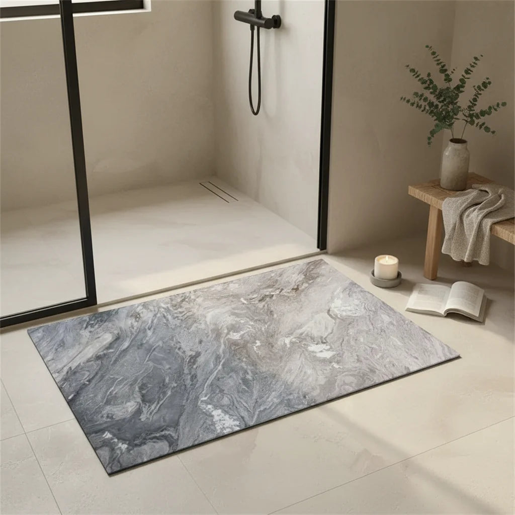 Tapis en Terre de Diatomée Souple Marbre Naturel