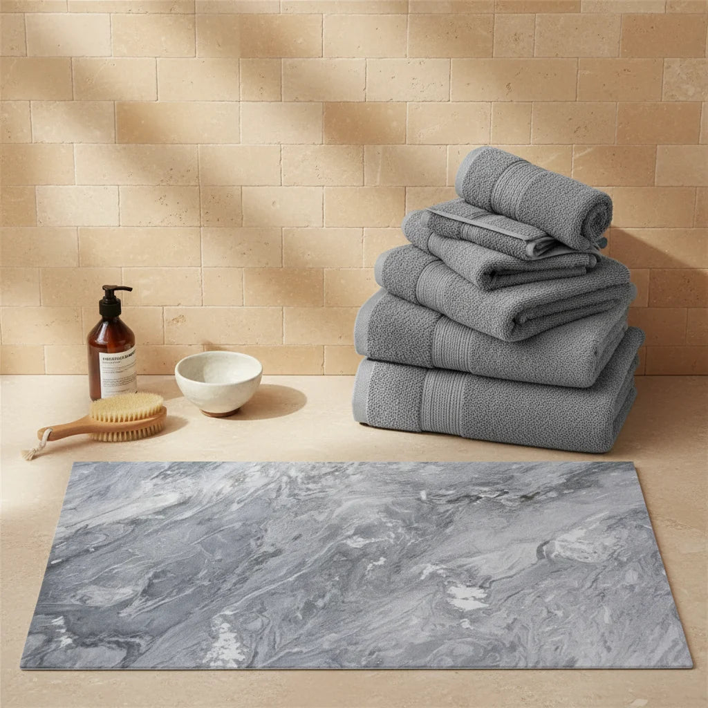 Tapis en Terre de Diatomée Souple Marbre Naturel