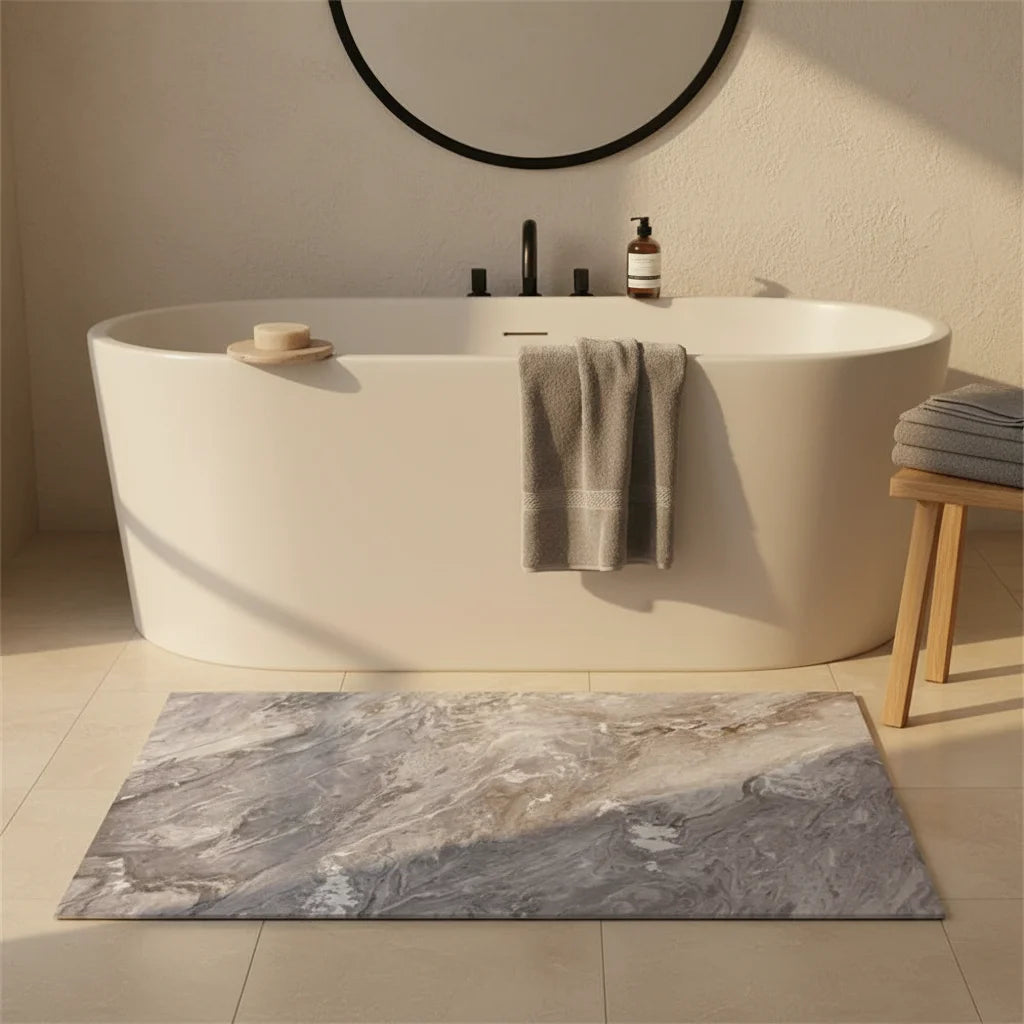 Tapis en Terre de Diatomée Souple Marbre Naturel