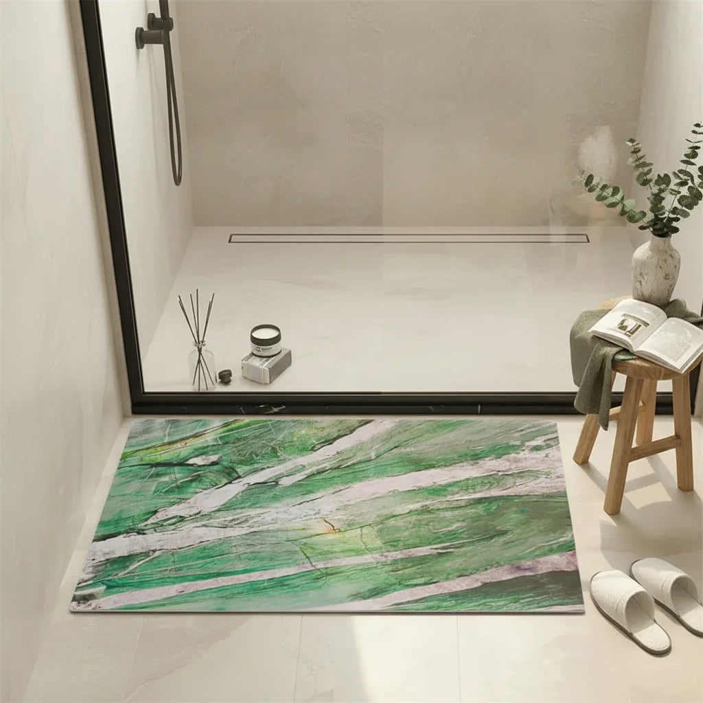 Tapis en Terre de Diatomée Souple Marbre Jade