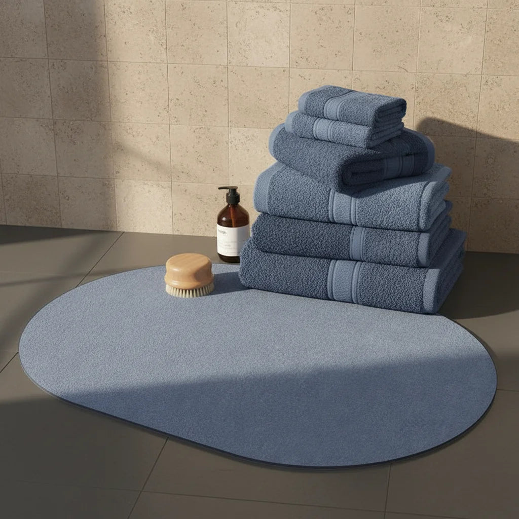 Tapis Japonais Diatomée Bleu Acier