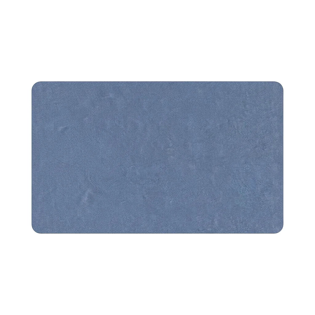 Tapis Magique Absorbant Salle de Bain Bleu Acier