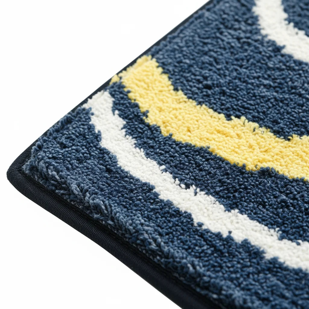 Tapis Salle de Bain Antidérapant Original Ondes Marines