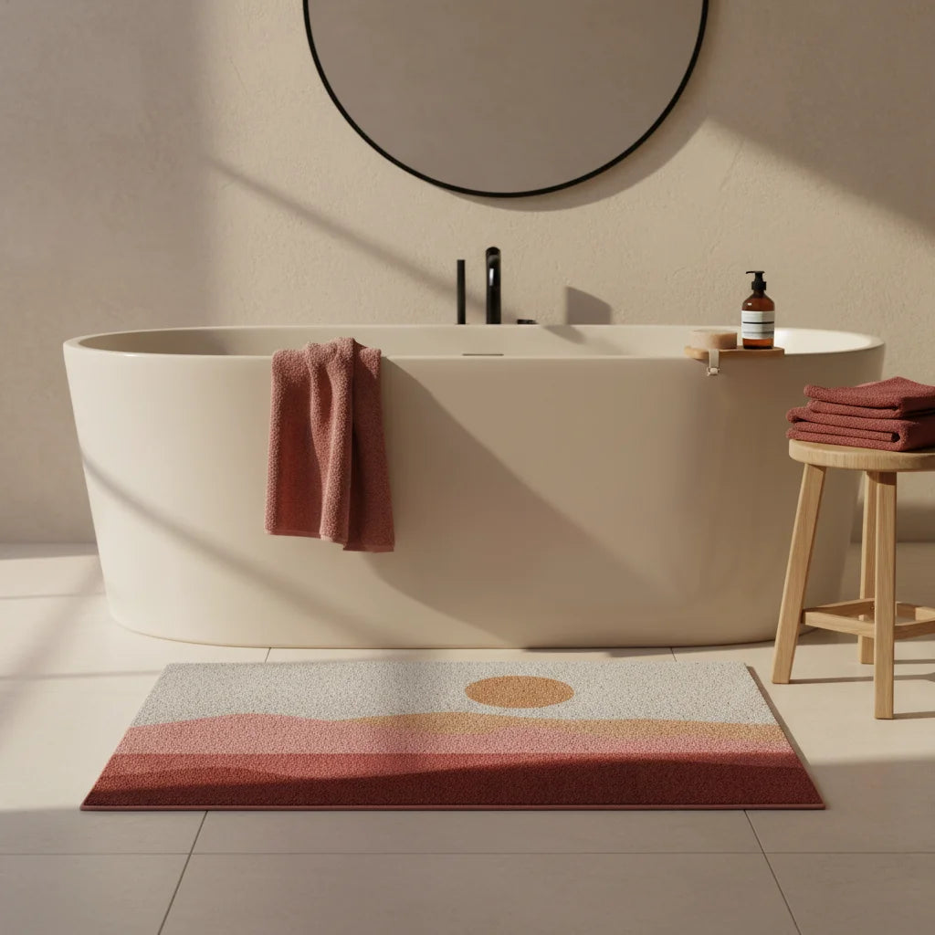 Tapis Salle de Bain Art Déco 90x140cm