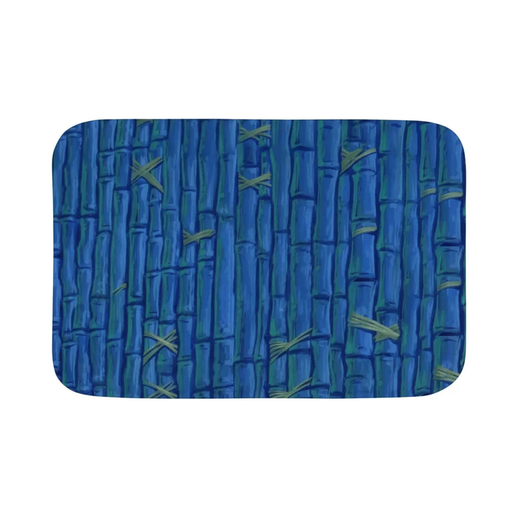 Tapis Salle de Bain Bambou Bleu 120x160cm