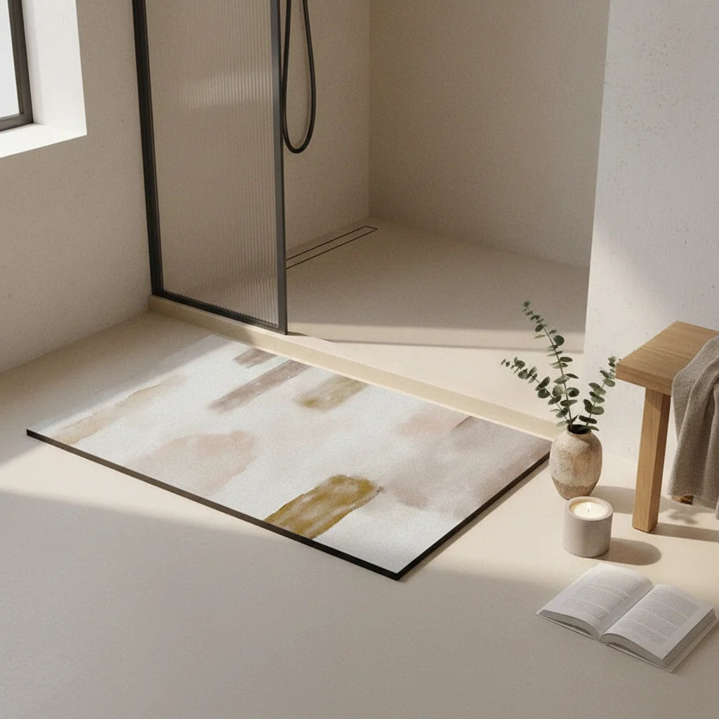 Tapis Salle de Bain Beige 60x120cm