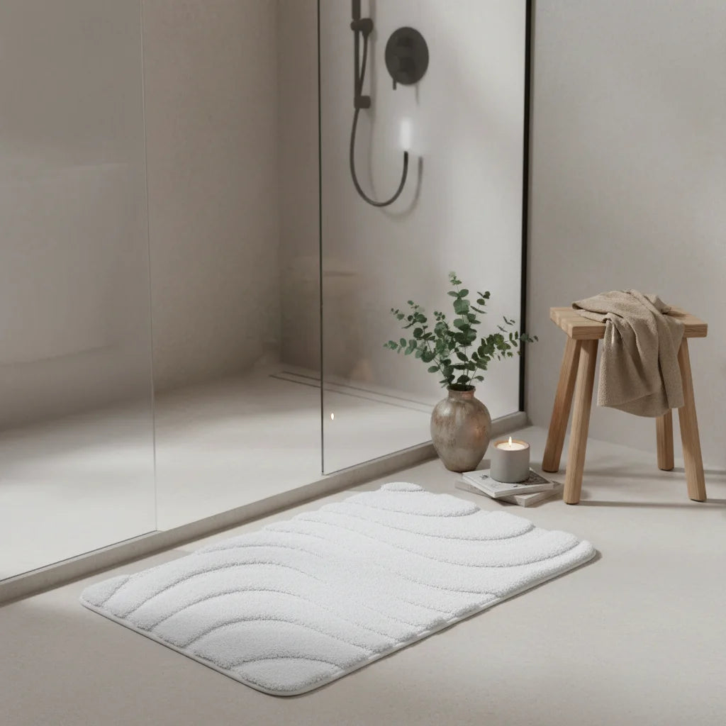 Tapis Salle de Bain Blanc
