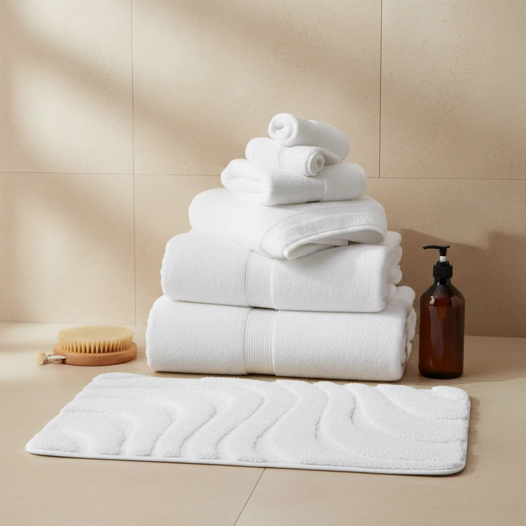 Tapis Salle de Bain Blanc