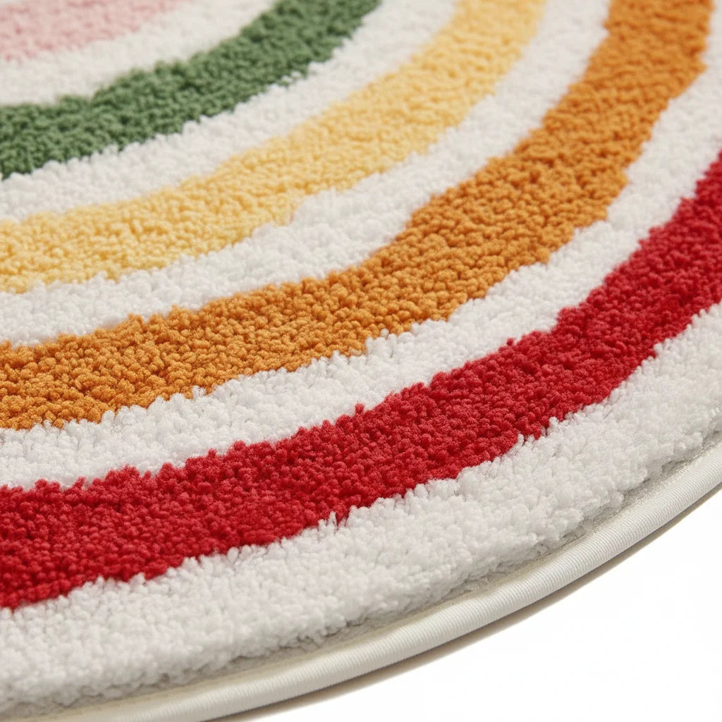 Tapis Salle de Bain Demi Cercle