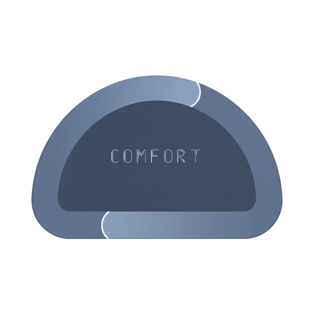 Tapis Salle de Bain Demi Lune Bleu Dégradé