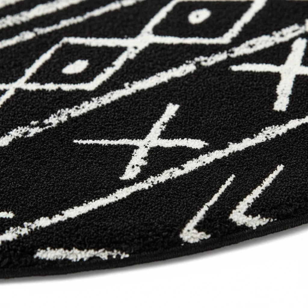 Tapis Salle De Bain Demi Lune Noir