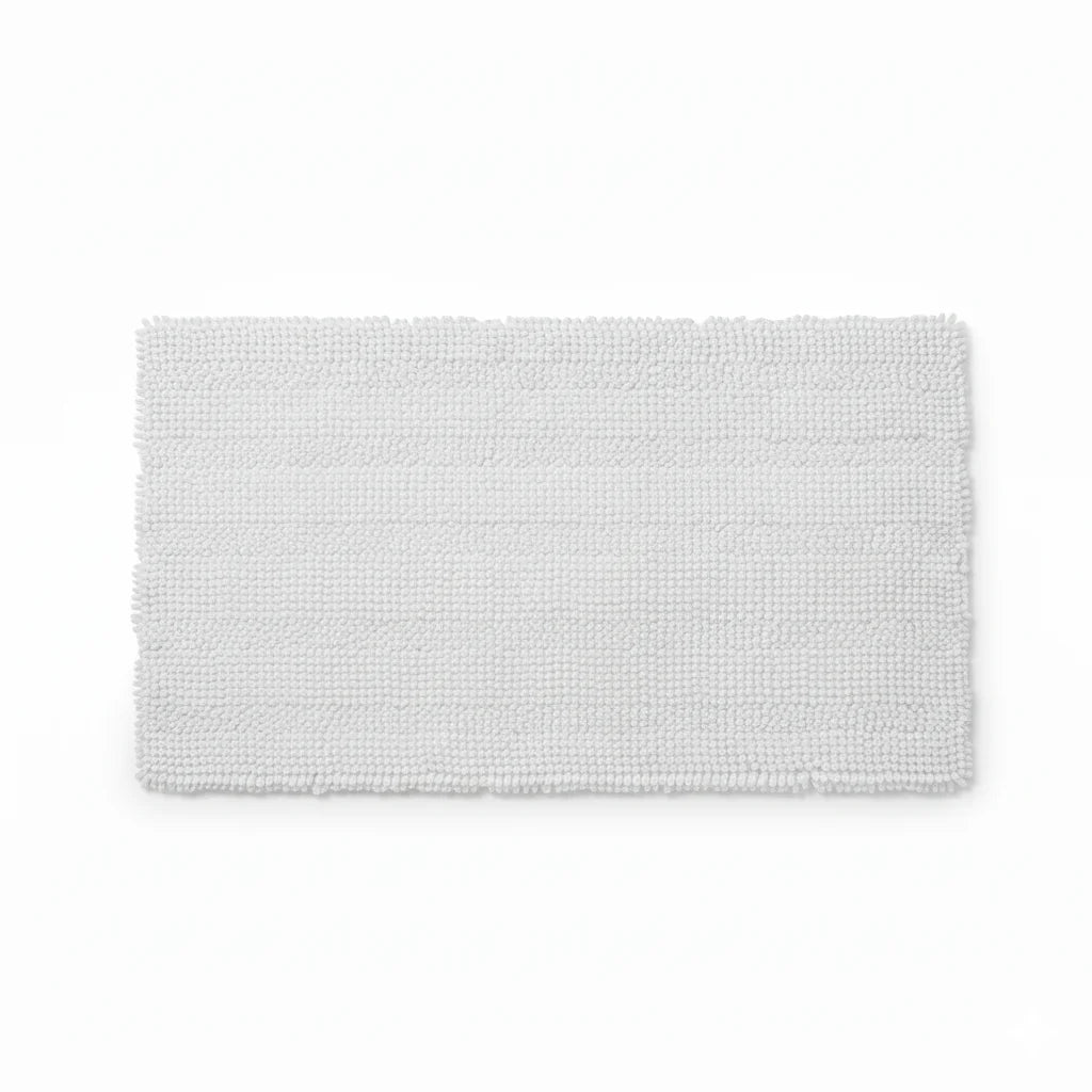 Tapis Salle de Bain Doux Blanc Neige