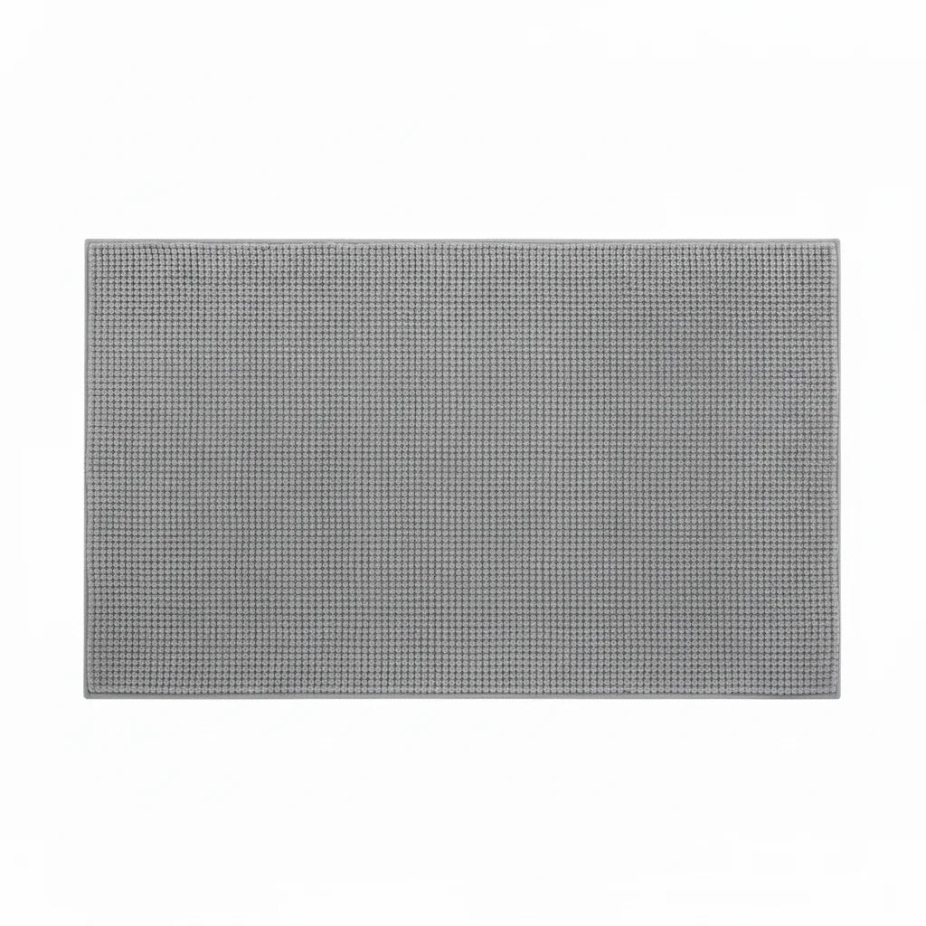 Tapis Salle de Bain Doux Fin Gris Perle