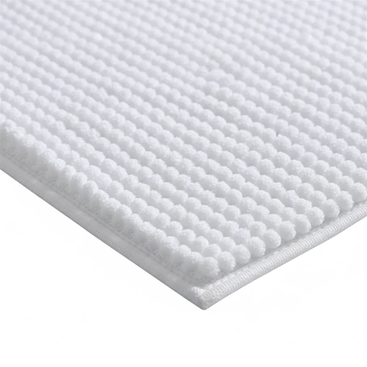 Tapis Salle de Bain Doux Fin Blanc Neige