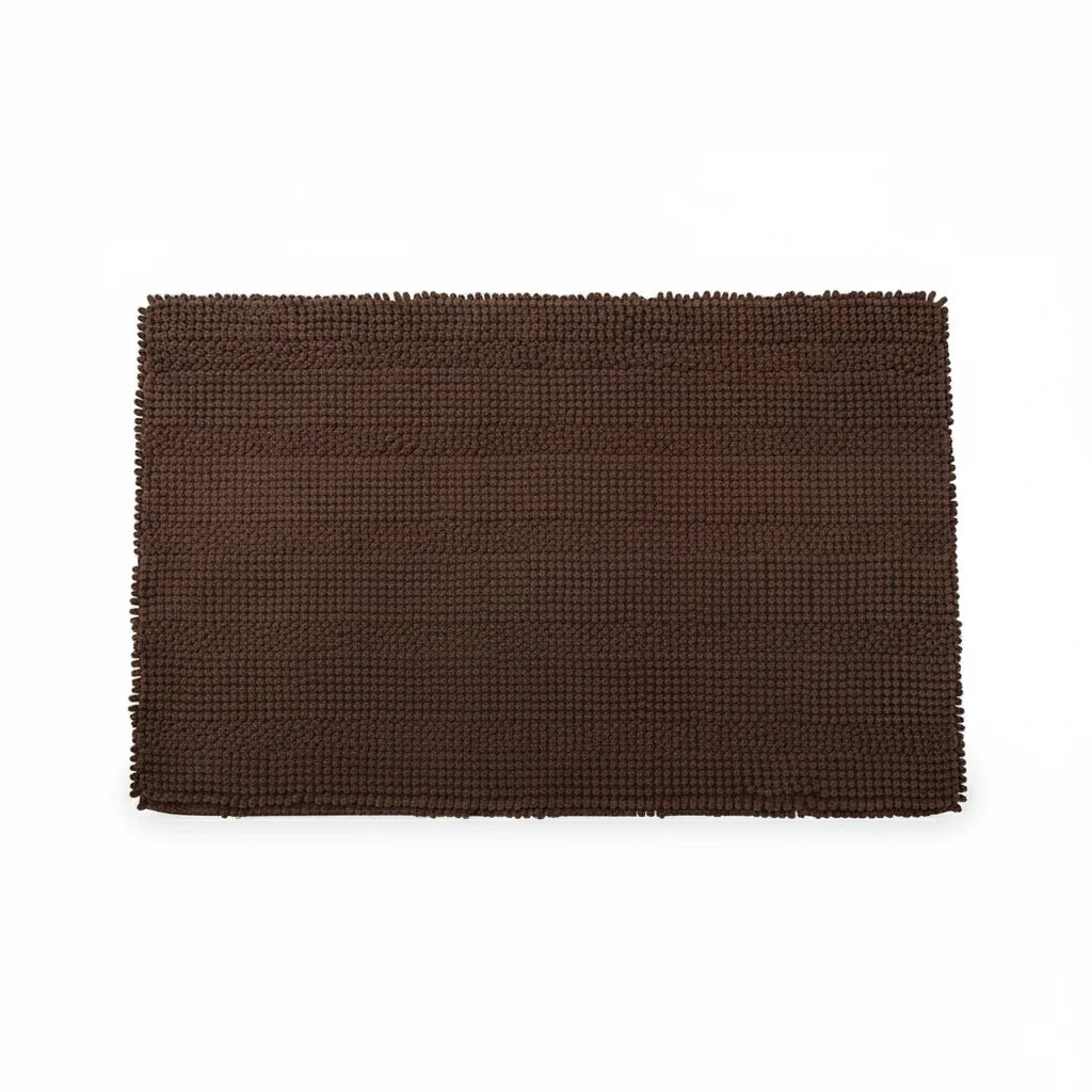 Tapis Salle de Bain Doux Marron Café