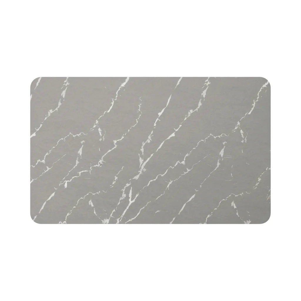 Tapis Salle de Bain Effet Marbre Marbre Gris