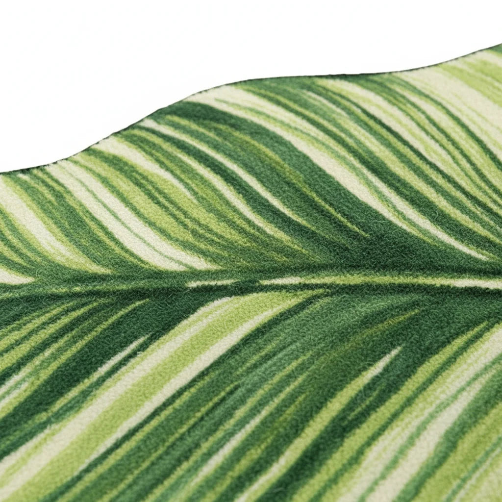 Tapis Salle de Bain Forme Feuille