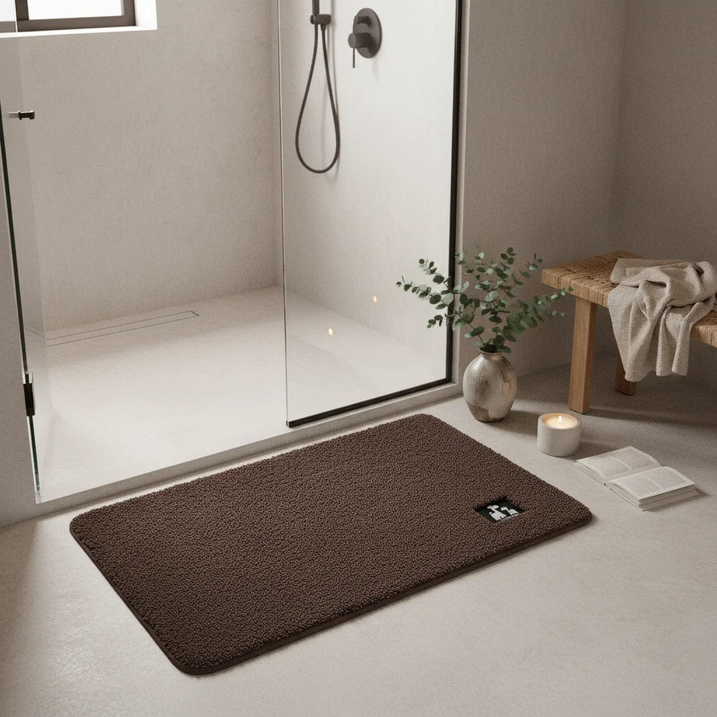 Tapis Salle de Bain Marron 80x120cm