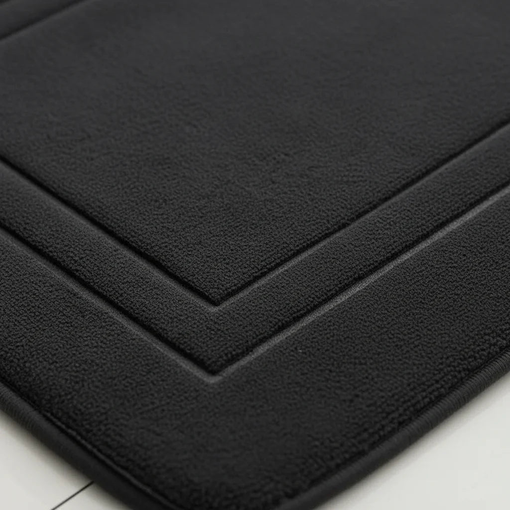 Tapis Salle de Bain Mémoire de Forme Noir Charbon