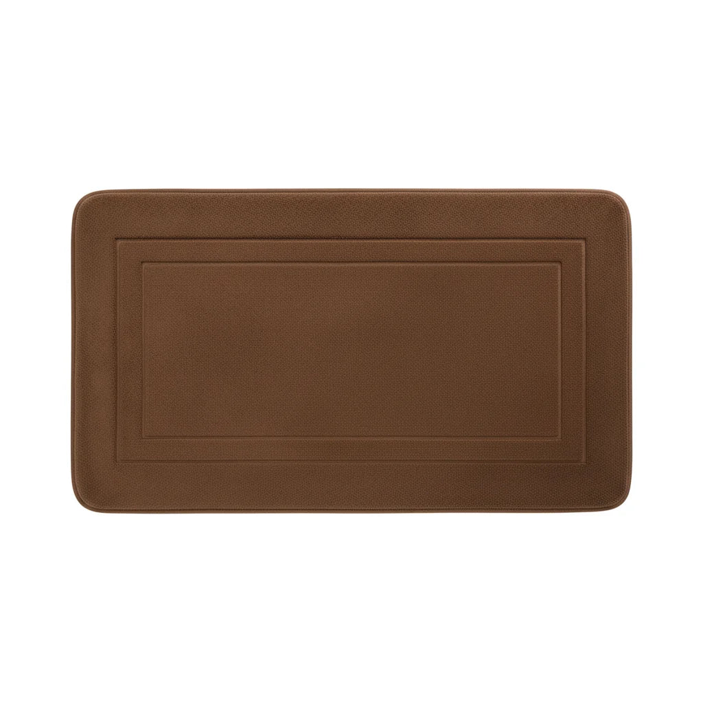 Tapis Salle de Bain Mémoire de Forme Brun Caramel