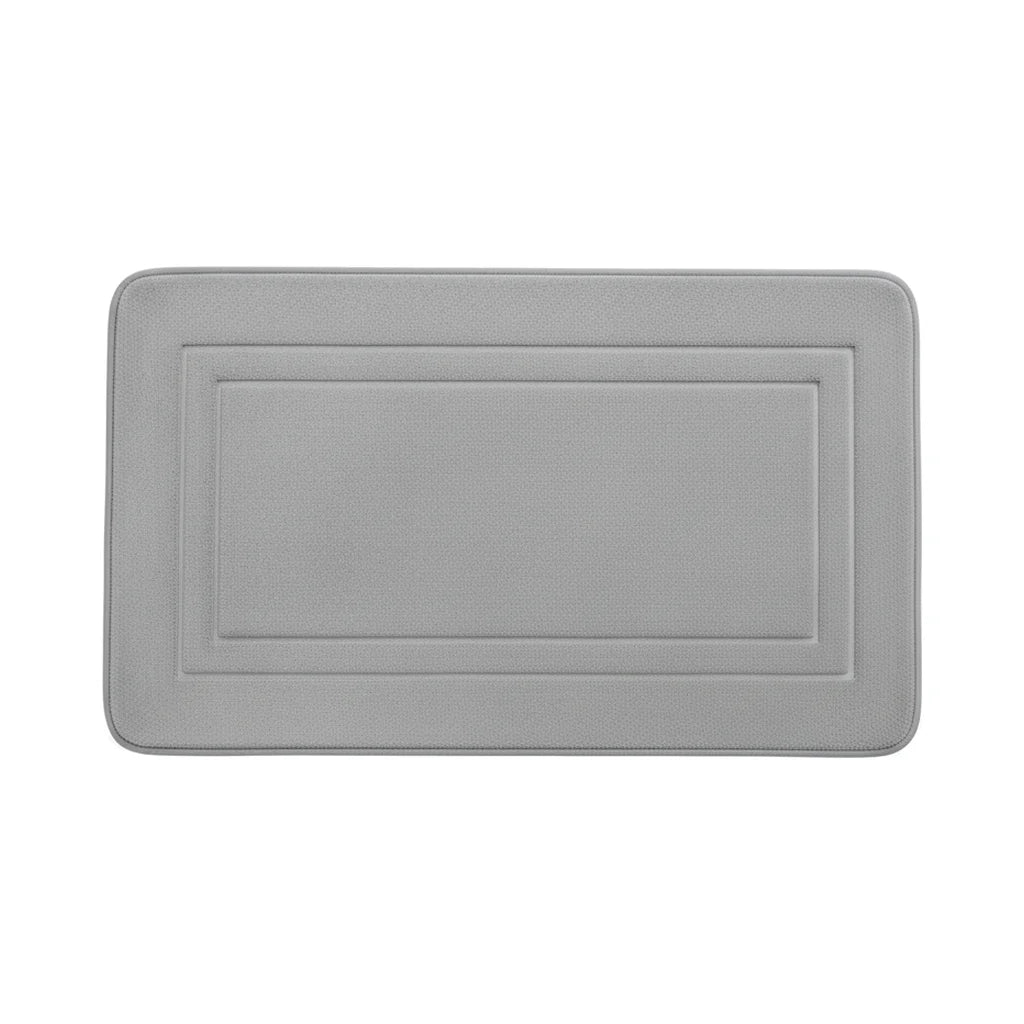 Tapis Salle de Bain Mémoire de Forme Gris Perle