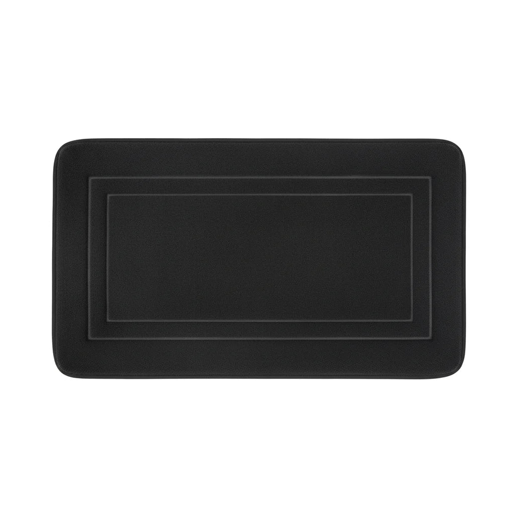 Tapis Salle de Bain Mémoire de Forme Noir Charbon