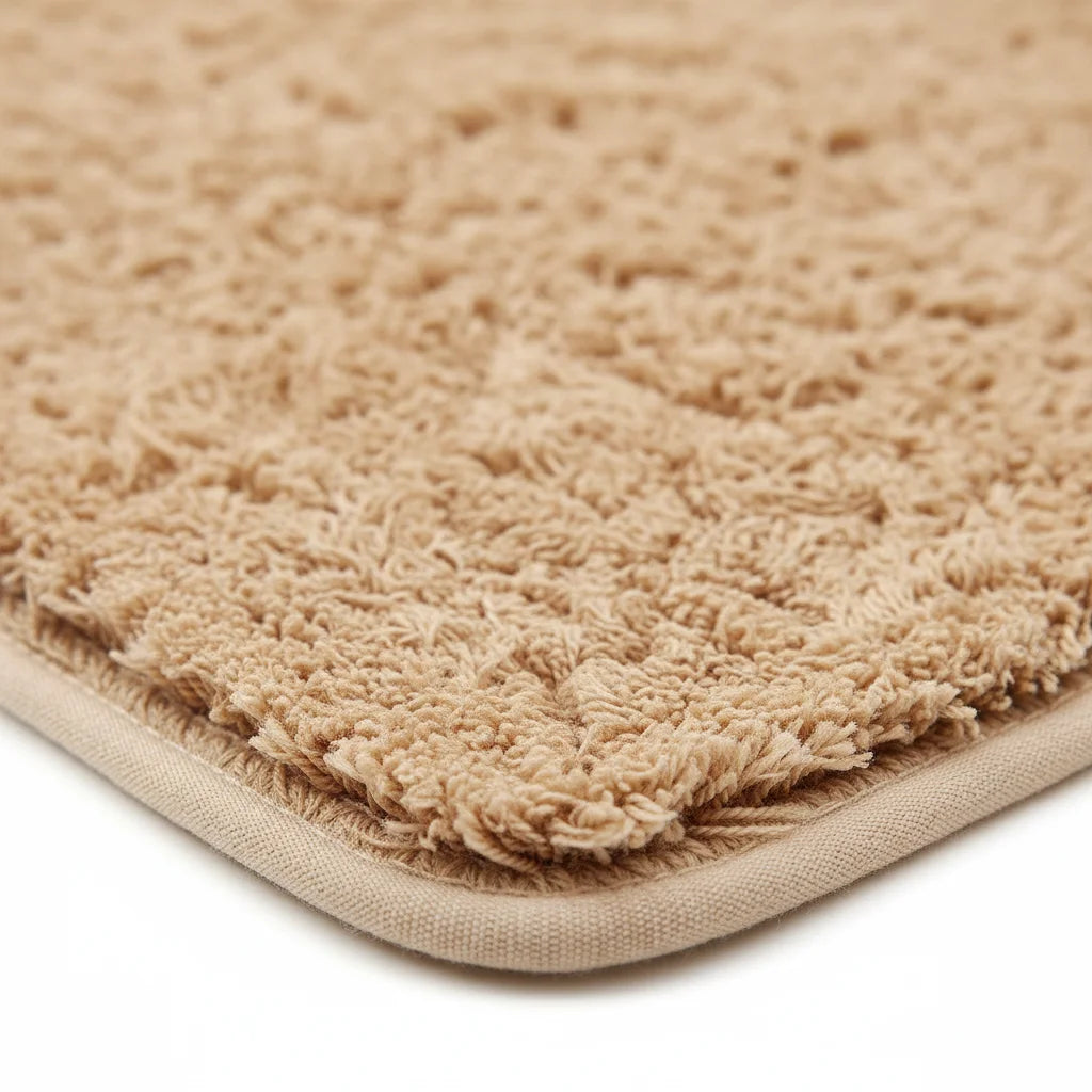 Tapis Salle de Bain Microfibre Beige Lin