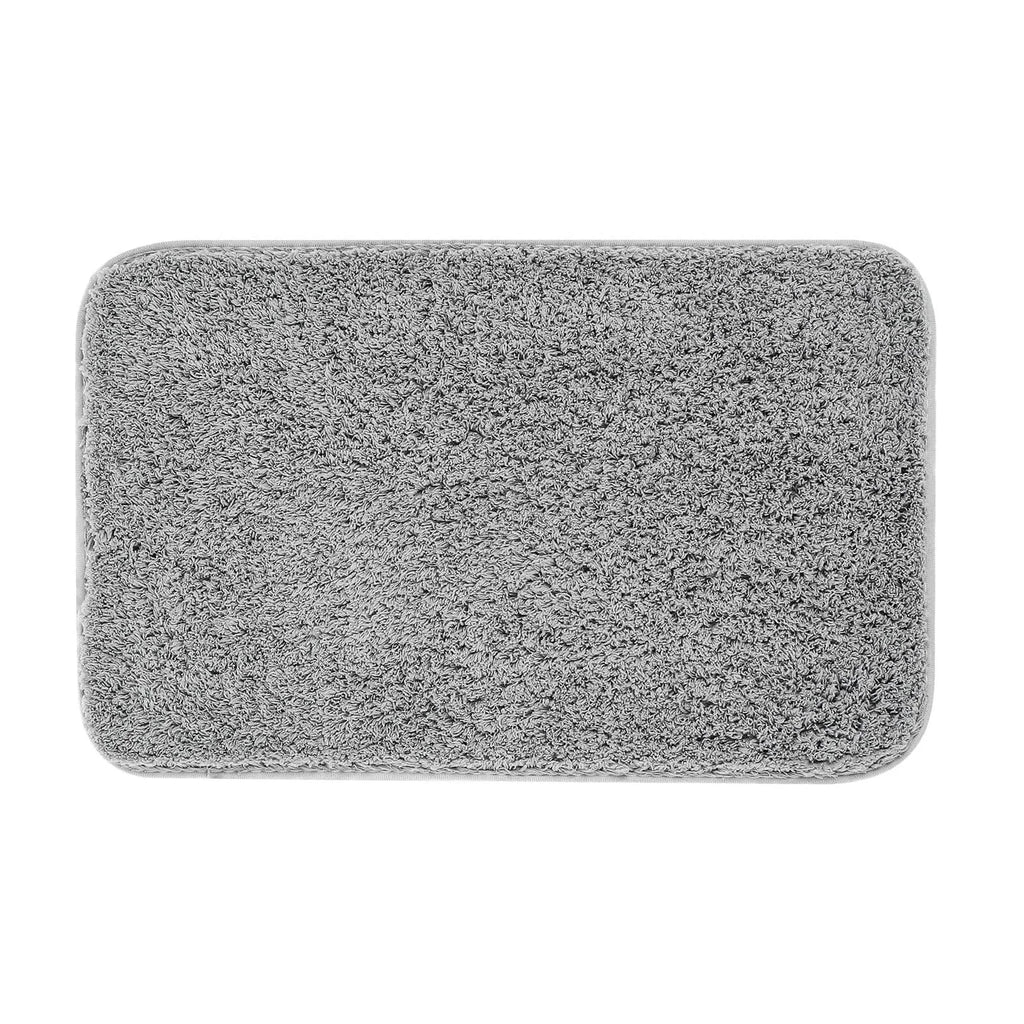 Tapis Salle de Bain Microfibre Gris Chiné