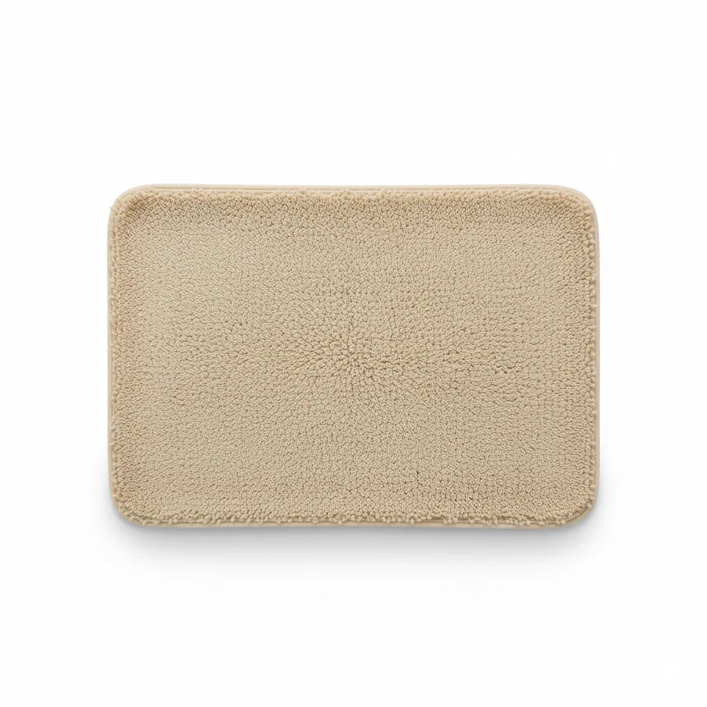 Tapis Salle de Bain Moelleux Beige Lin