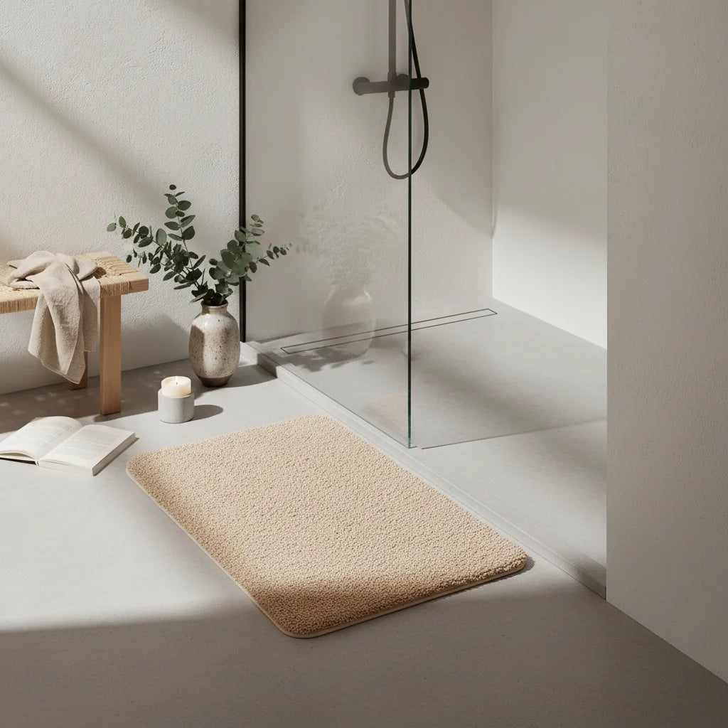 Tapis Salle de Bain Moelleux Vert Sauge