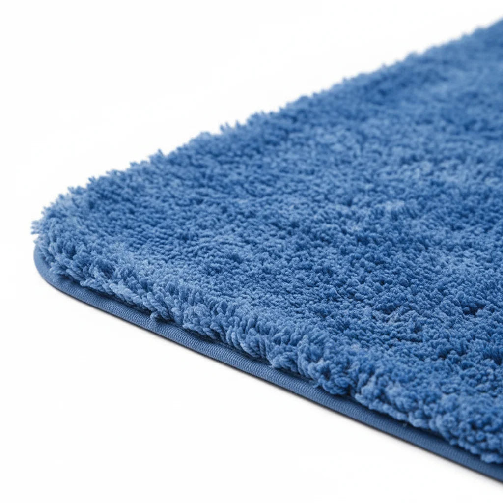 Tapis Salle de Bain Moelleux Bleu Paon