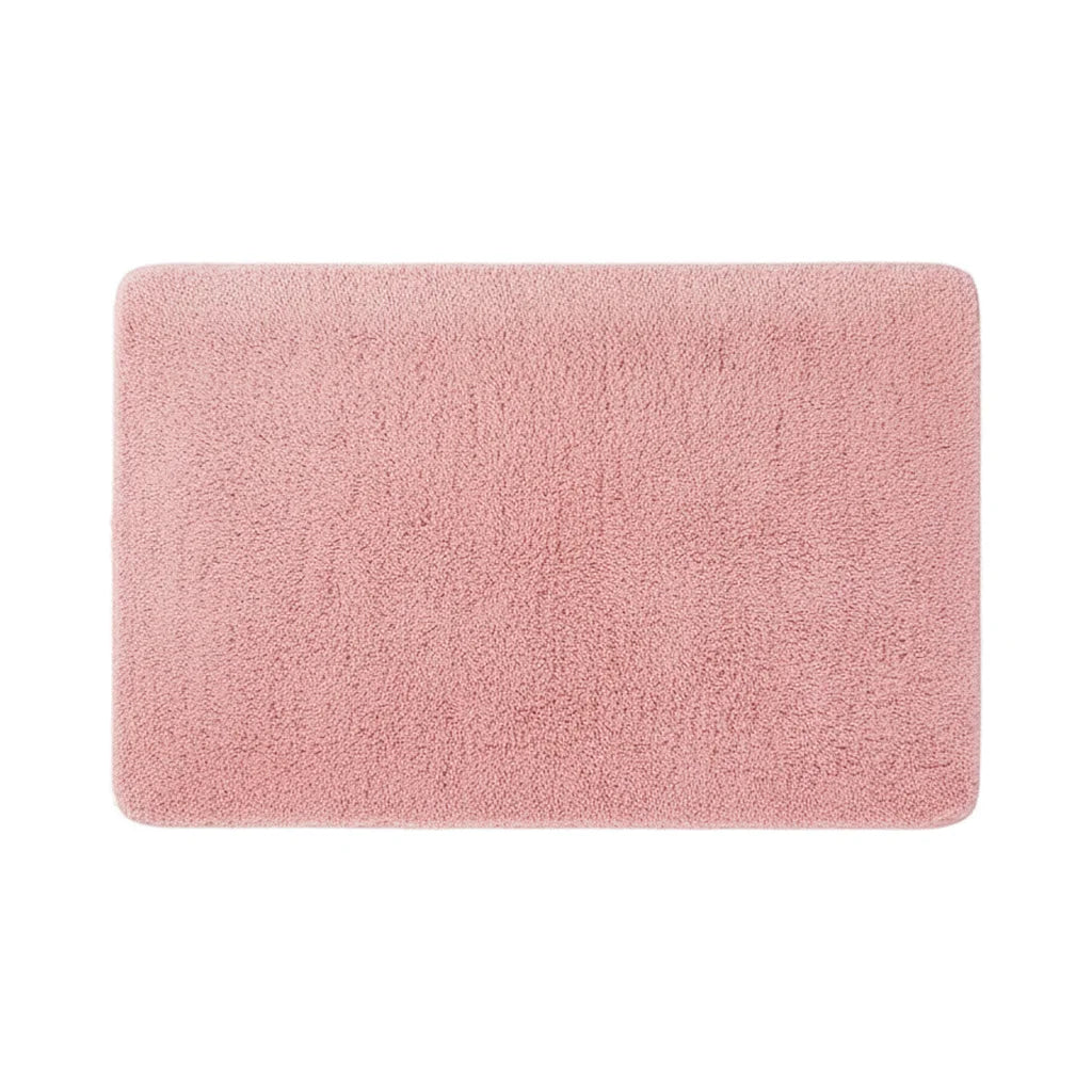 Tapis Salle de Bain Moelleux Rose Poudré