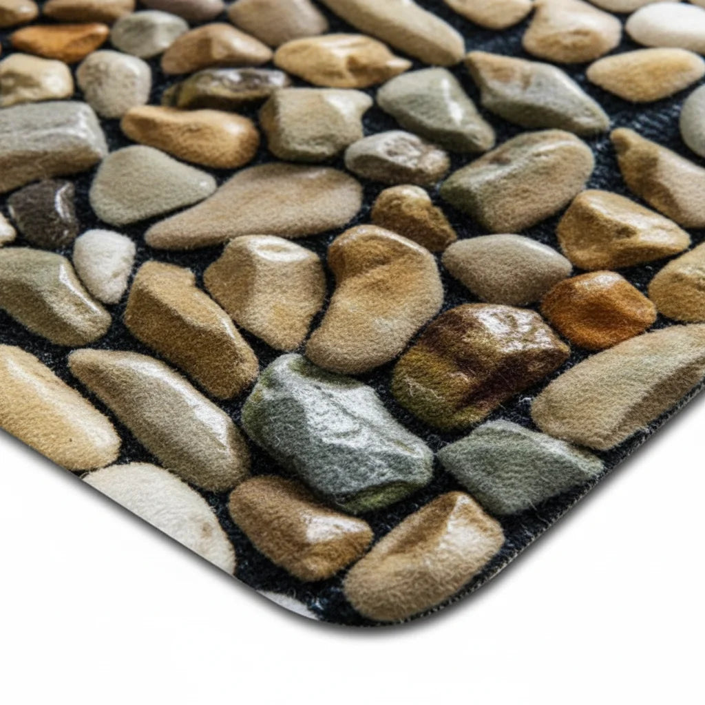 Tapis Salle de Bain Motif Galets 160x230cm