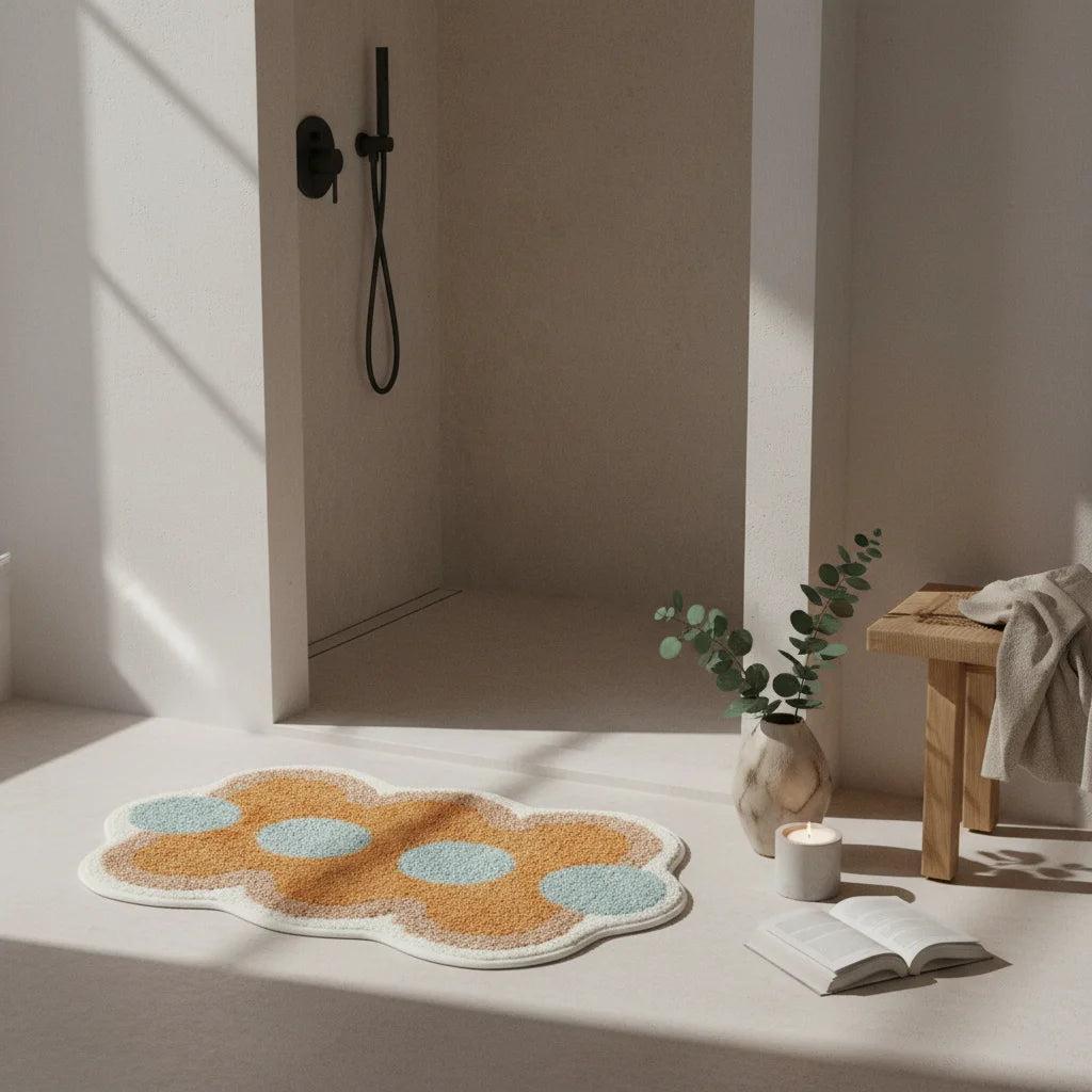 Tapis Salle de Bain Orange #d79c54