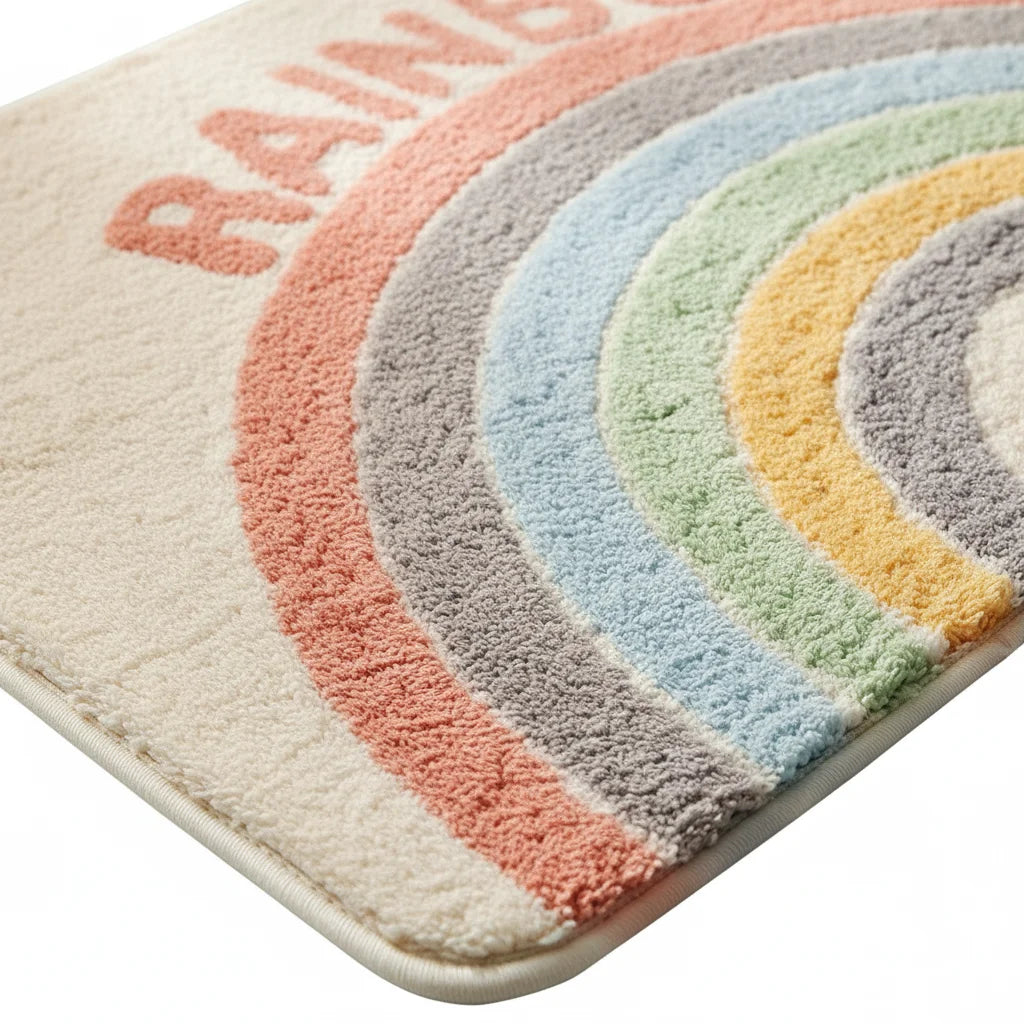 Tapis Salle de Bain Original Arc en Ciel Coloré "Rainbow"