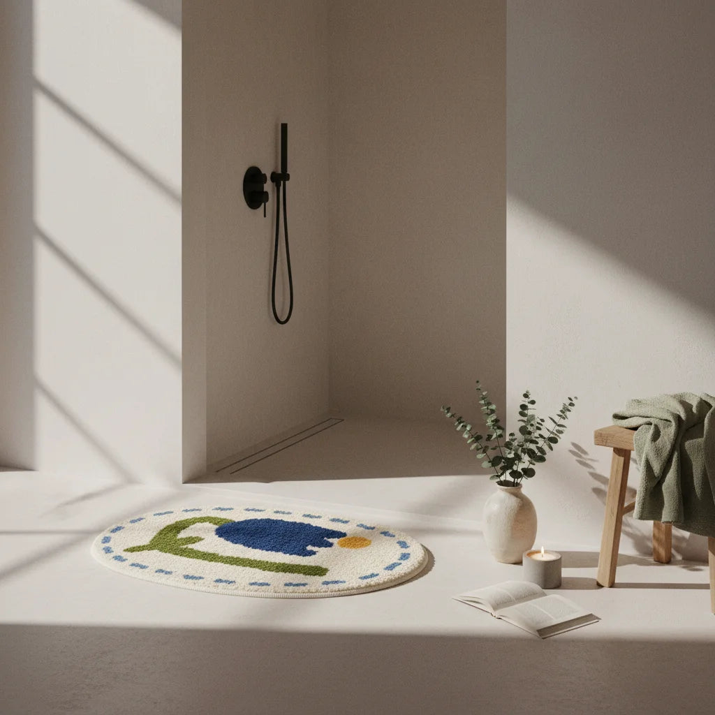 Tapis Salle de Bain Ovale