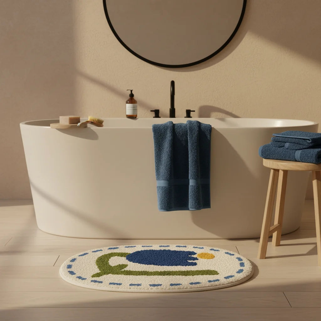 Tapis Salle de Bain Ovale