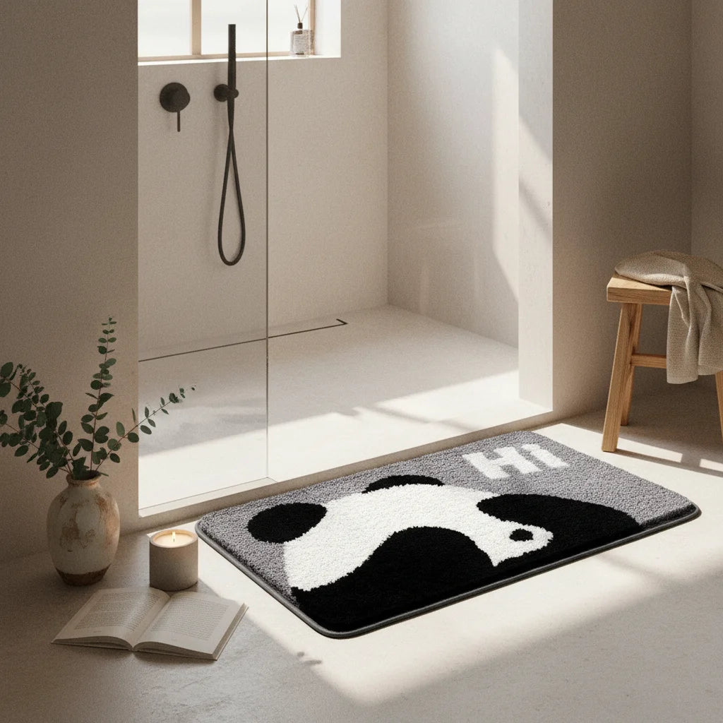 Tapis Salle de Bain Panda Panda Amical