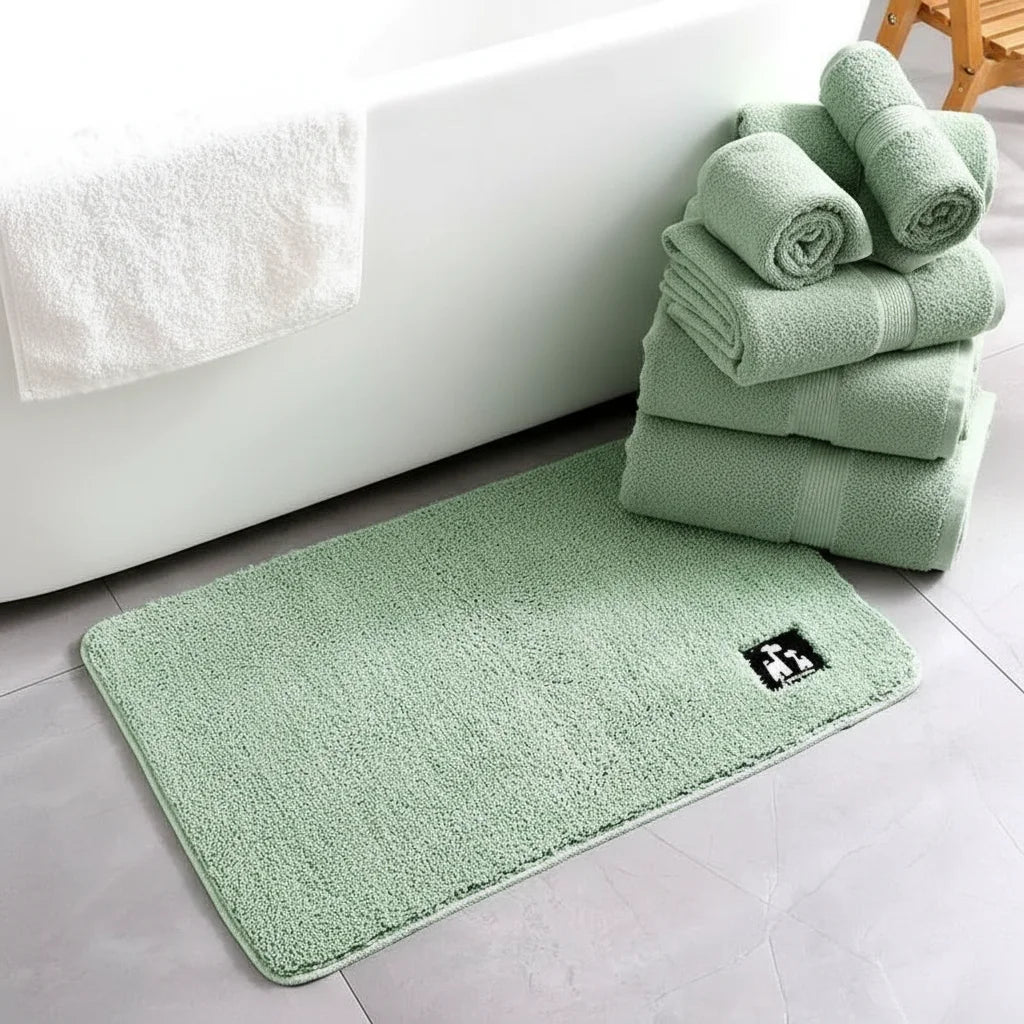 Tapis Salle de Bain Vert 80x120cm