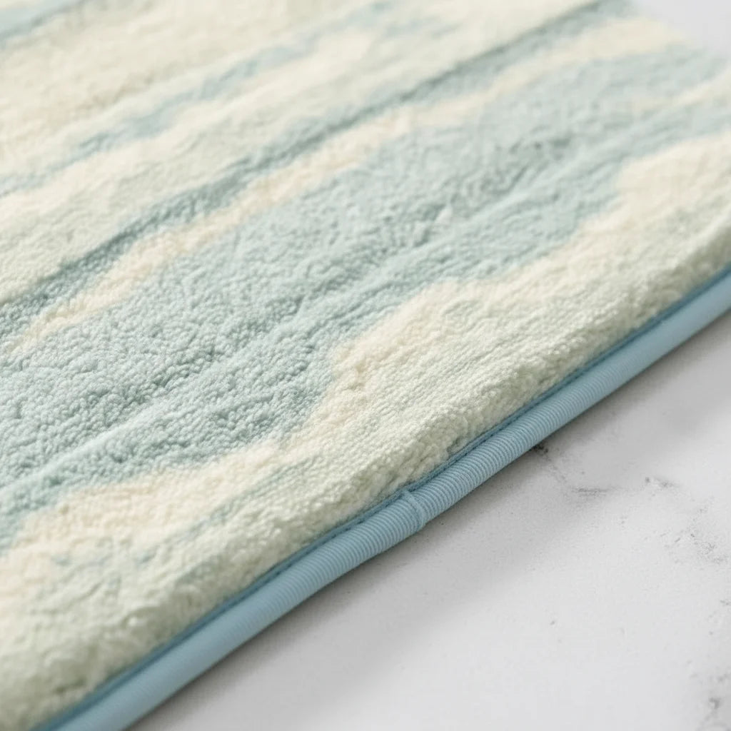 Tapis Sol Salle de Bain Bois Céruléen