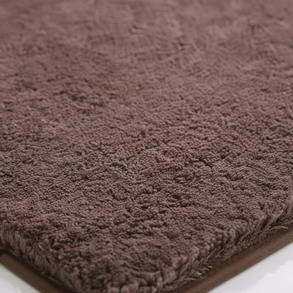 Tapis Sortie de Bain Antidérapant Taupe Rosé