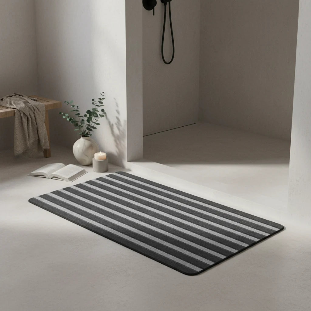 Tapis Sortie de Bain Gris Anthracite