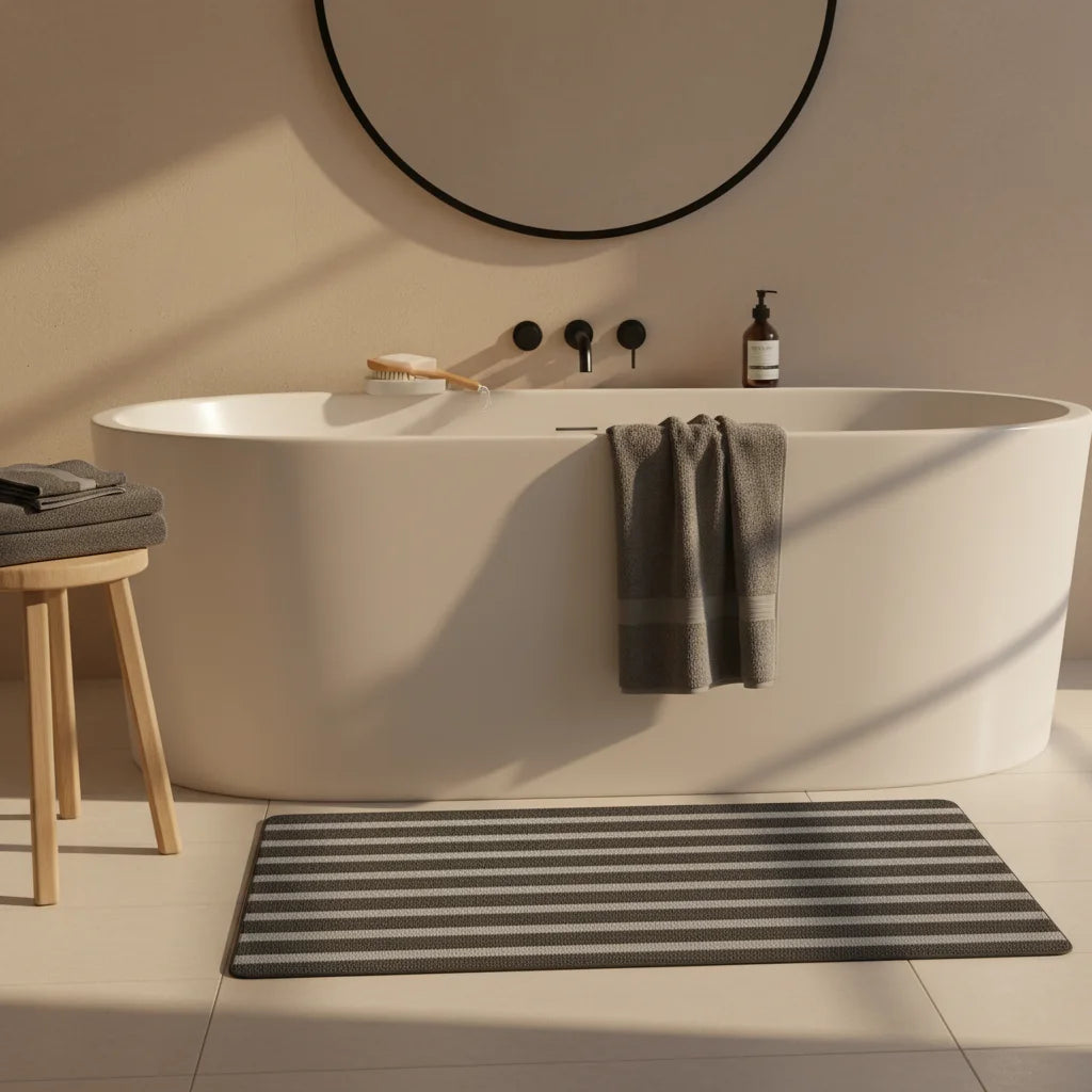 Tapis Sortie de Bain Gris Anthracite