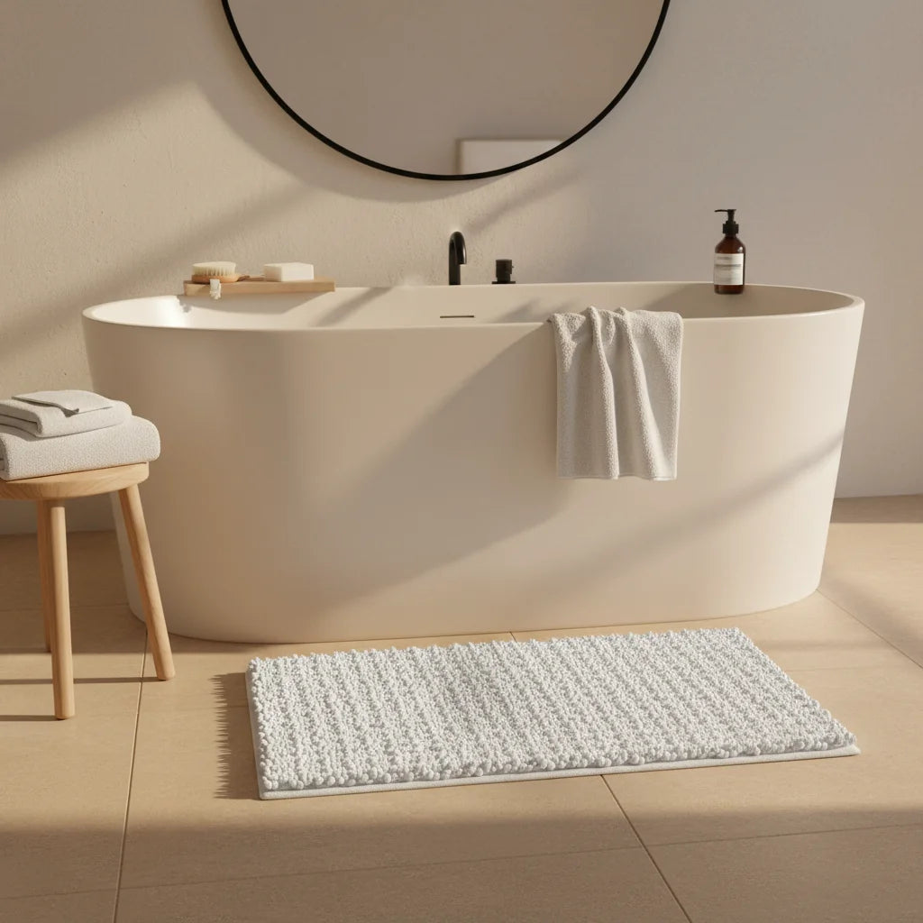 Tapis Sortie de Douche Blanc Neige